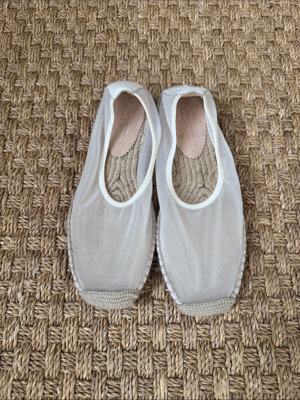J. Crew Mesh And Leather Espadrille Slip-Ons